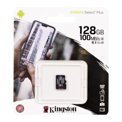 Kingston Canvas Select Plus 128GB microSDXC - High-Speed Performance 100MB/s for All Your Storage Needs!